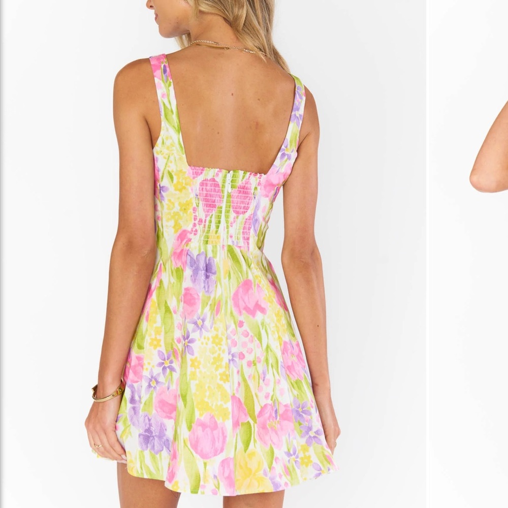 Show Me Your Mumu Prim Mini Dress Blooming Tulips - Picture 2 of 6